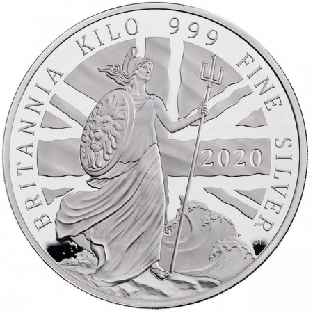 500 libra Stříbrná mince Britannia 1 kg