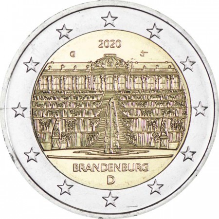 Braniborsko - Zámek Sanssouci - G, CuNi