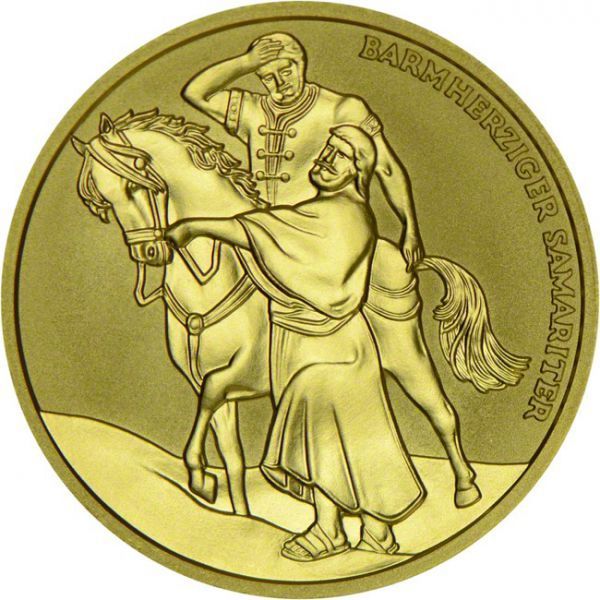 2000 let křesťanství Charita, zlatá mince