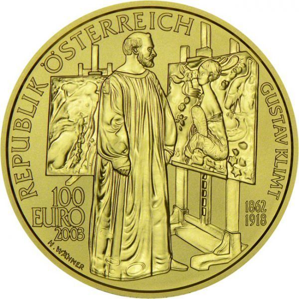 Umělecké poklady Rakouska: Malířství - Polibek, zlatá mince