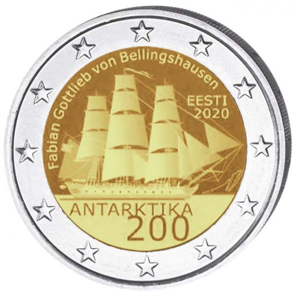 2 Euro CuNi Objev Antarktidy