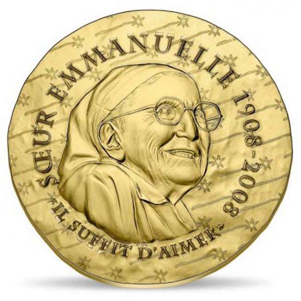 50 Euro Zlatá mince Sestra Emmanuelle