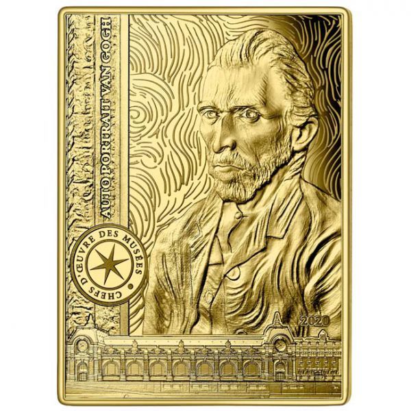 50 Euro Zlatá mince Autoportrét - van Gogh
