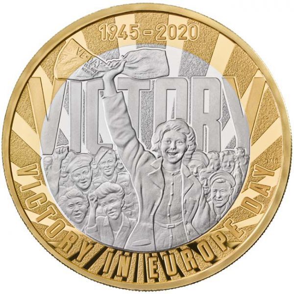 2 libra Stříbrná mince 75 let Den vítězství