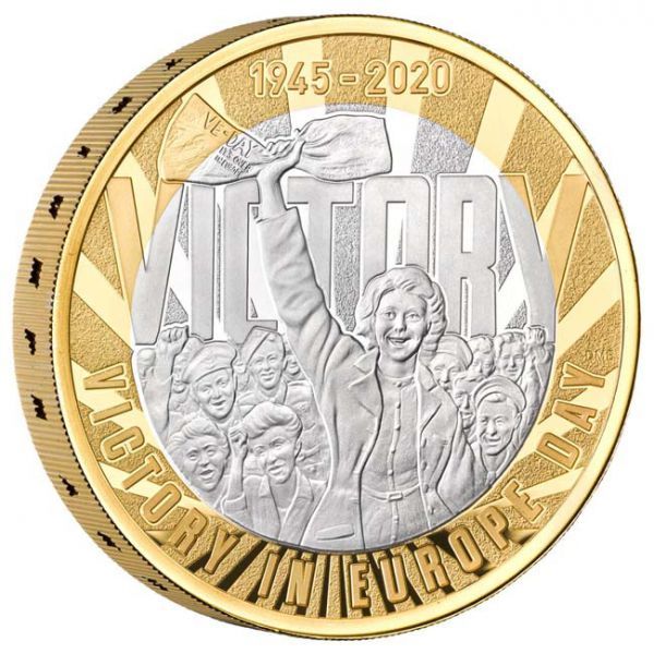 2 libra Stříbrná mince 75 let Den vítězství PP