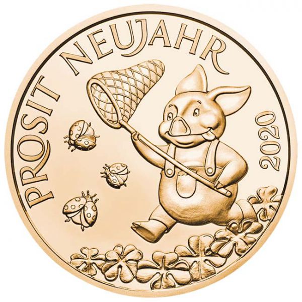 Bronzová mince Šťastný žeton 2020