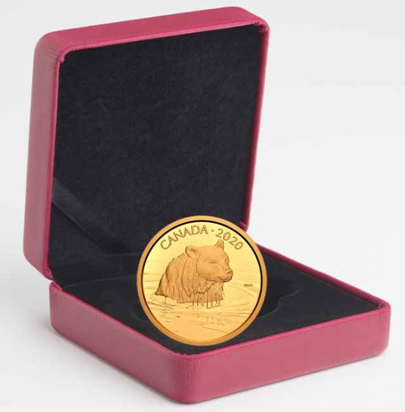 350 dolar Zlatá mince Grizzly