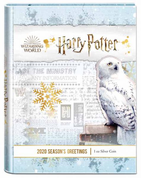 Stříbrná mince Harry Potter - Vánoční pozdravy 2020, 1 oz