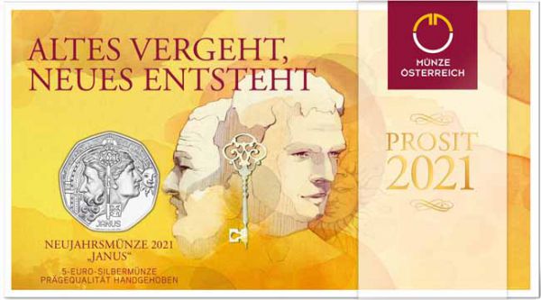 Novoroční stříbrná mince 2021 - Římský bůh Janus