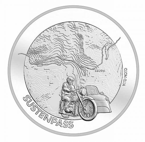 20 frank Stříbrná mince Průsmyk Susten
