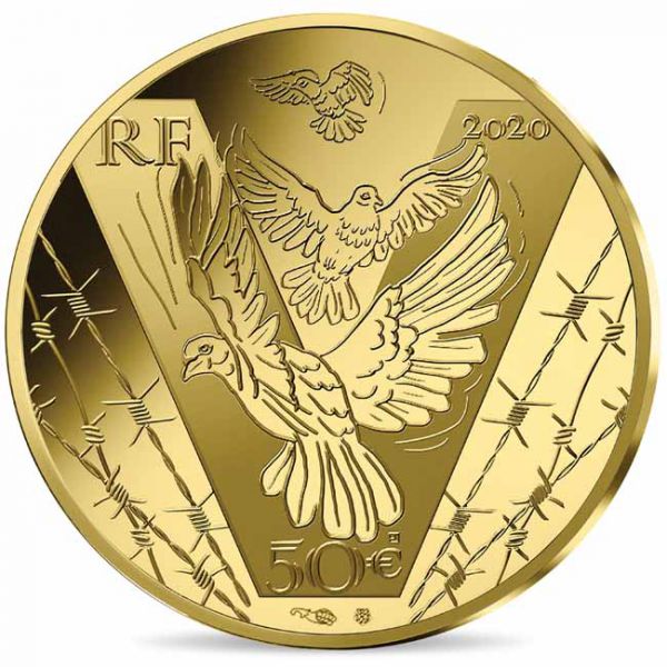 50 Euro Zlatá mince 75 let míru