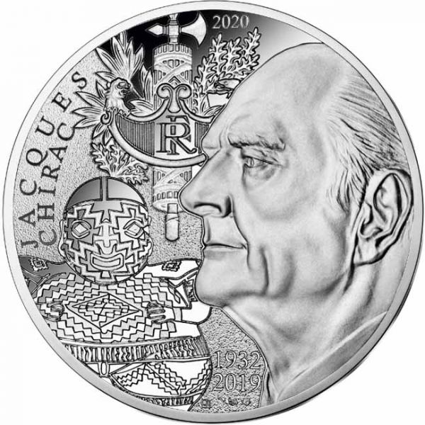 20 Euro stříbrná mince Jacques Chirac