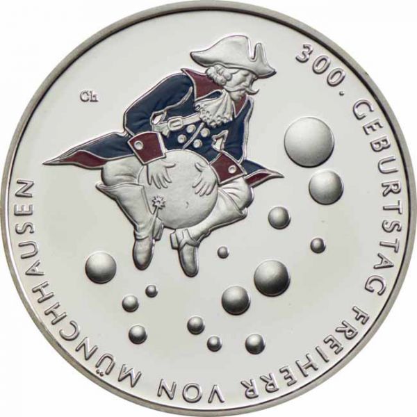 20 Euro Stříbrná mince Baron von Münchhausen