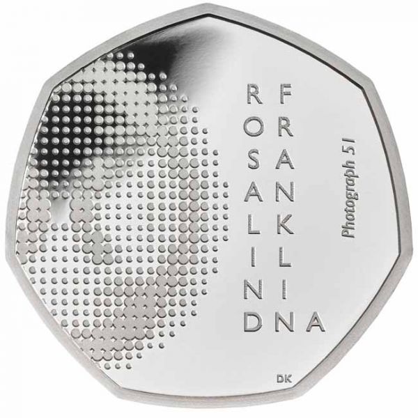 0,50 libra Stříbrná mince Rosalind Franklin