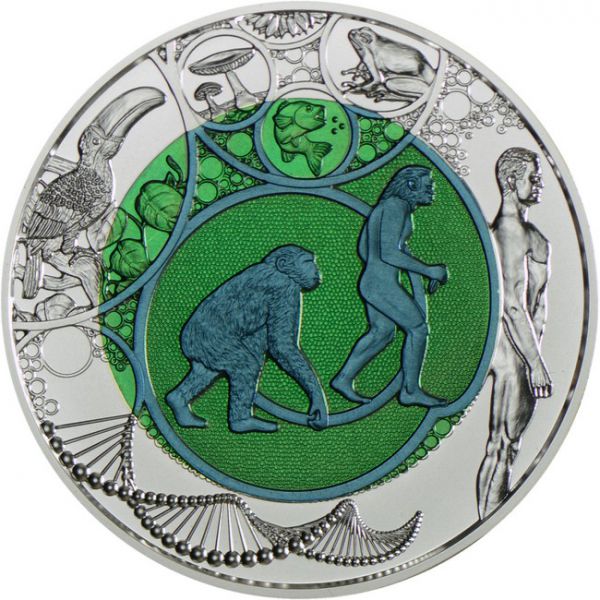 Evoluce, stříbrná / niobová mince 