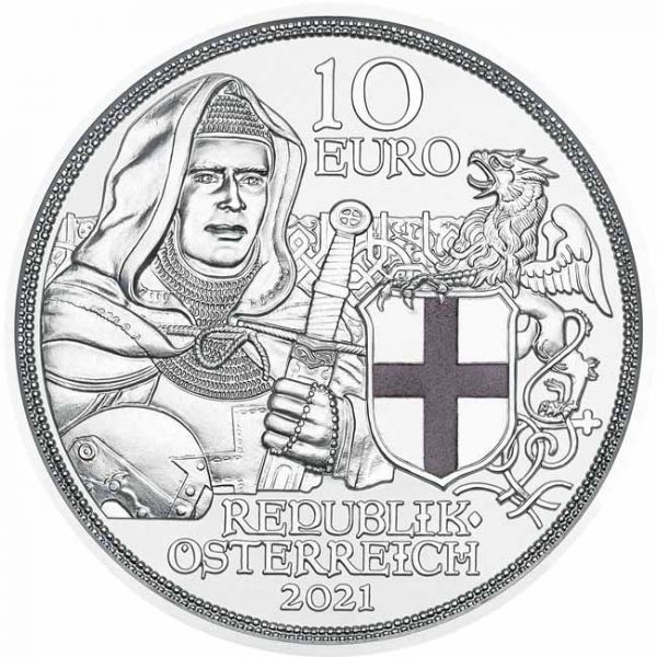 10 Euro Stříbrná mince Bratrství - finální vydání ze série S drátěnou košilí a mečem