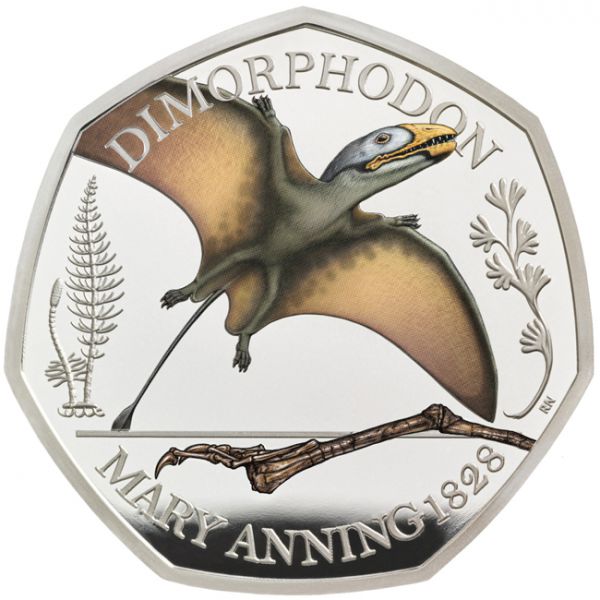 0,50 libra Stříbrná mince Dimorphodon - finální vydání 3dílné série
