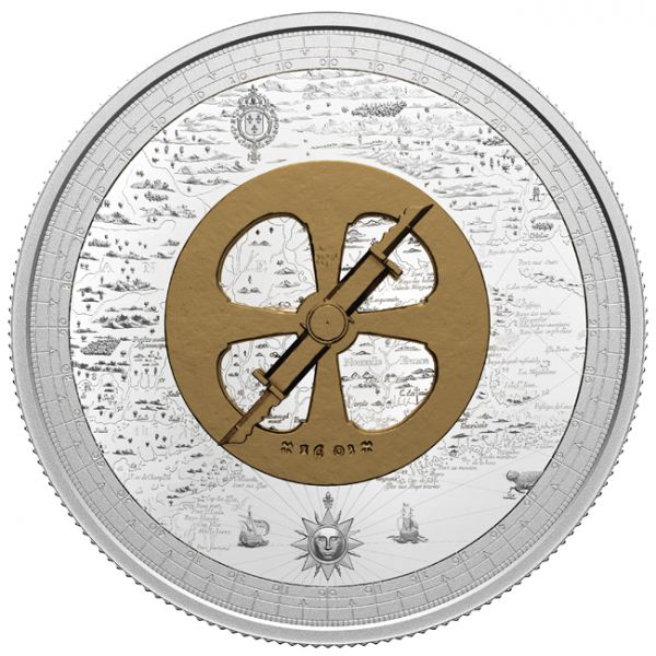 50 dolar Stříbrná mince Champlain a  Astroláb 5 Oz PP