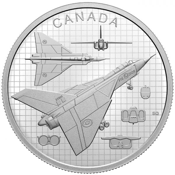 20 dolar Stříbrná mince Avro CF-105 Arrow