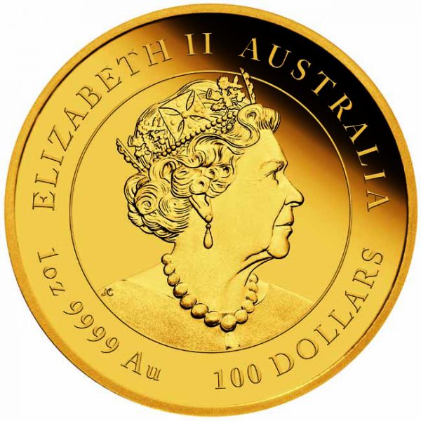 100 dolar Zlatá mince Lunární rok buvola - barva 1 Oz