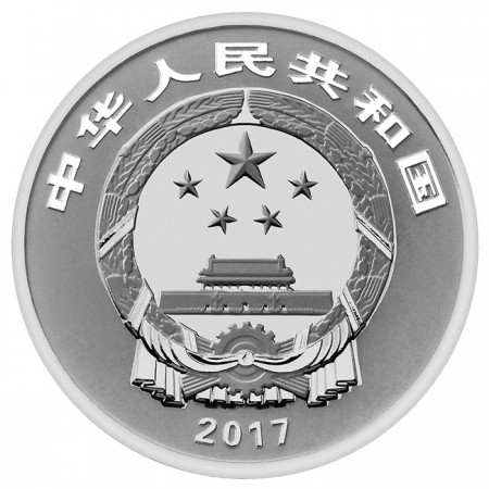 3 juan Stříbrná mince Čínský nový rok 2017 PP