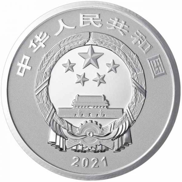 3 juan Stříbrná mince Čínský Nový rok 2021