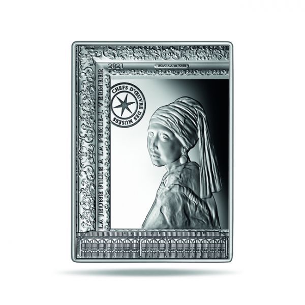 10 Euro Stříbrná mince Dívka s perlovou náušnicí