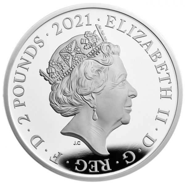 2 libra Stříbrná mince Alenka v říši divů: Za zrcadly 1 Oz