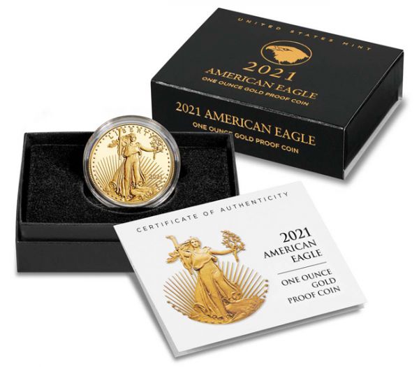 50 dolar Zlatá mince 2021 American Eagle - Nyní v novém designu! 1 Oz PP
