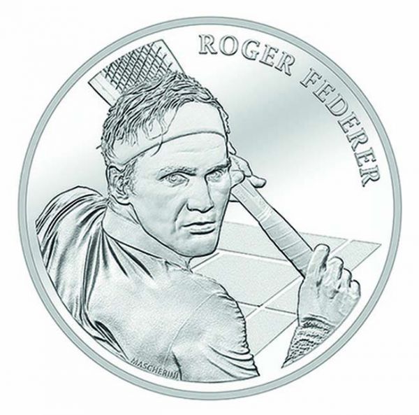 Stříbrná mince Roger Federer 