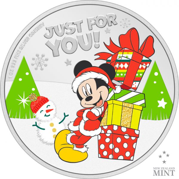 Vánoční pozdravy od Disney 1 oz stříbro