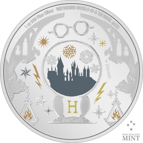 Vánoční pozdravy 2021 - Harry Potter,  1 oz stříbra
