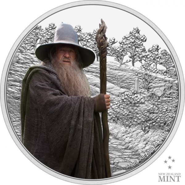 Pán prstenů - Gandalf,  1 oz stříbra