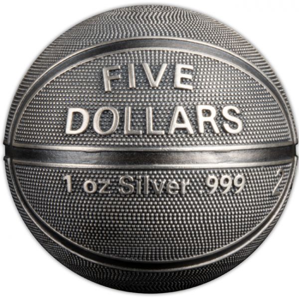 5 dolar Basketball 1 Oz stříbra