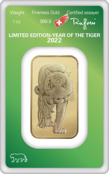 Zlatý zliatok Argor Heraeus 1 Oz - Tiger