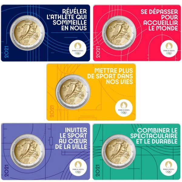 Olympijské hry 2024 v Paříži 5 x 2 EUR v blistru