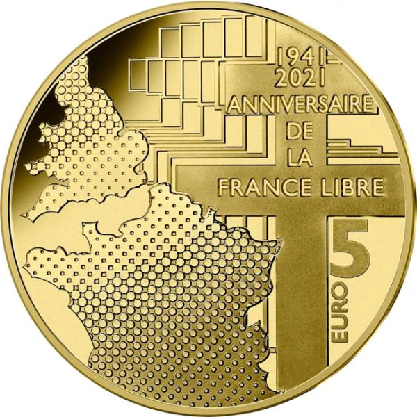 5 Euro Zlatá mince De Gaulle & Churchill - 0,5 g zlata