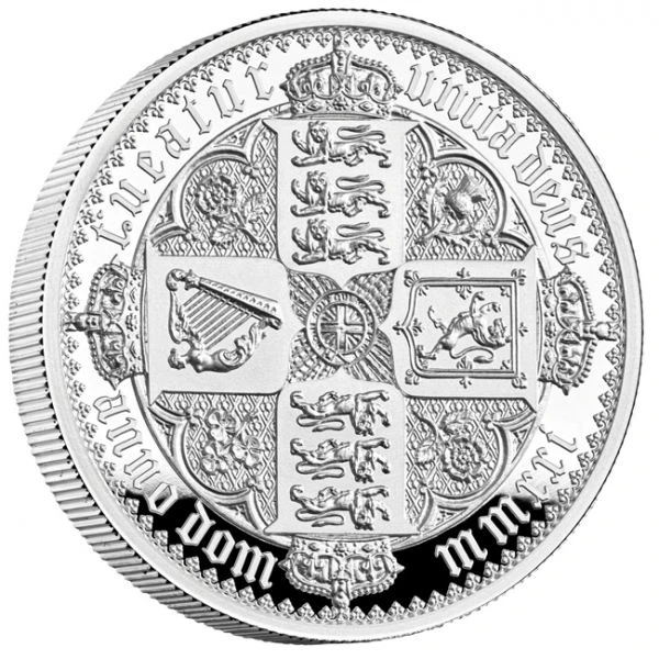 Gotická koruna 5 uncí stříbro PP