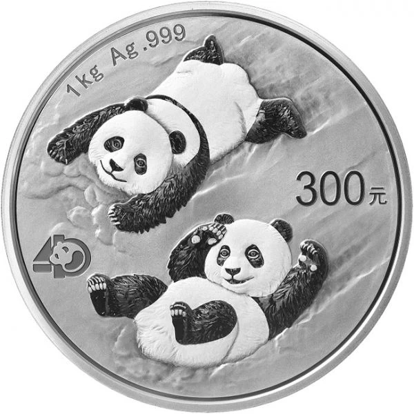 Panda 1 kg stříbrná