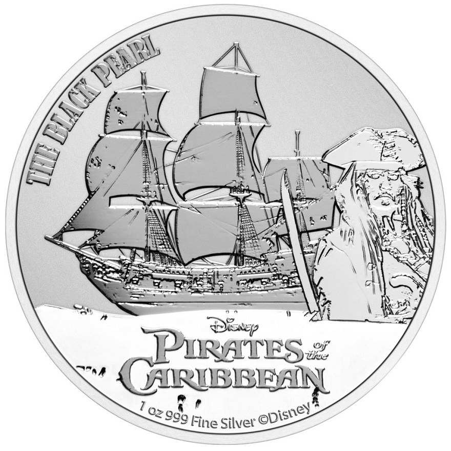 Strieborná minca piráti z Karibiku - Černá perla  1 oz  2021