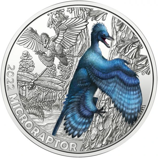 Stříbrná mince Microraptor Gui