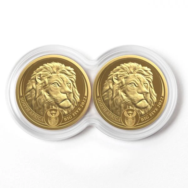 Big Five II - Lev 2022, sada 2 x 1/4 oz zlata