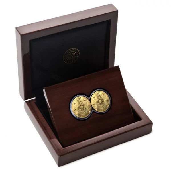 Velká pětka II - Sada zlatých mincí lev 2 x 1/4 unce