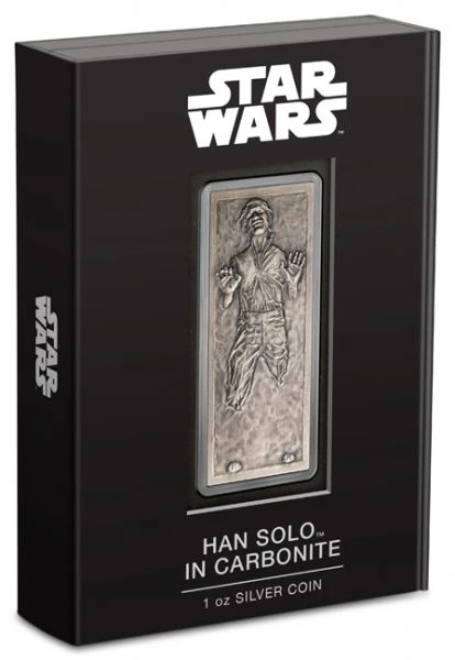 Han Solo zmrazené v karbonitu 1oz stříbra