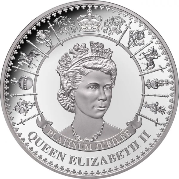 Platinové jubileum královny Alžběty II 1oz stříbro