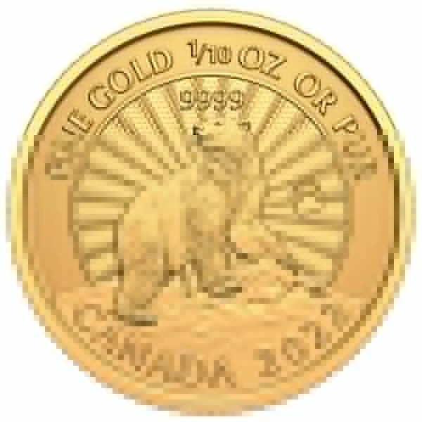 Majestátní lední medvěd 1/10 unce zlata