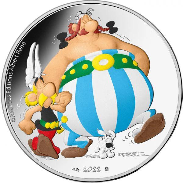 Asterix - trojice 10 EUR stříbrná / barevná