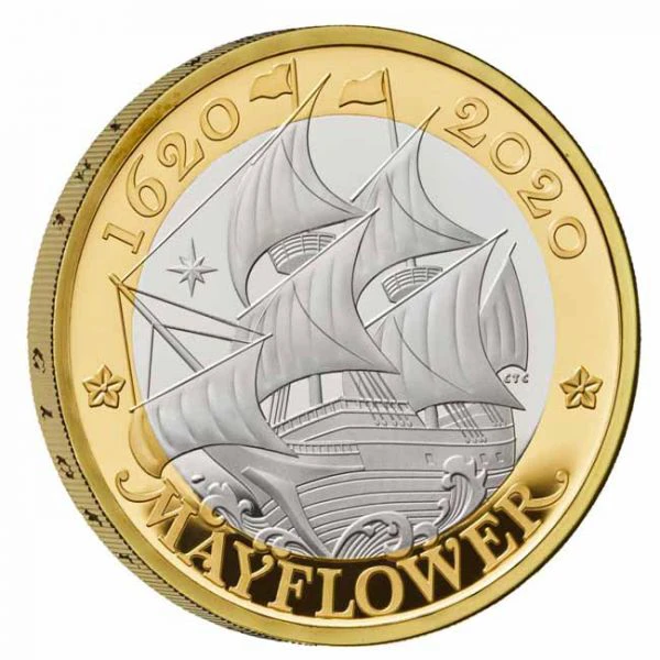 Stříbrná mince Mayflower