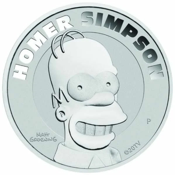 Homer Simpson 1 unce stříbra