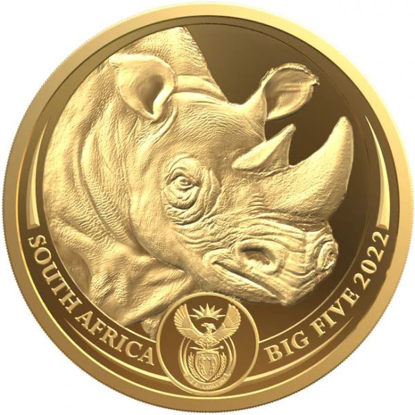 Velká pětka II - Nosorožec 1/4 uncová zlatá mince